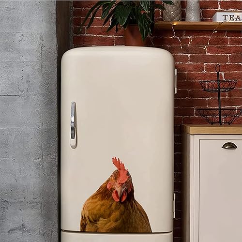 Miniatura 4 de AHNNER Divertidas calcomanías de pared de pollo de vinilo con aspecto de gallina grande, calcomanías de pared divertidas para cocina, dormitorio,