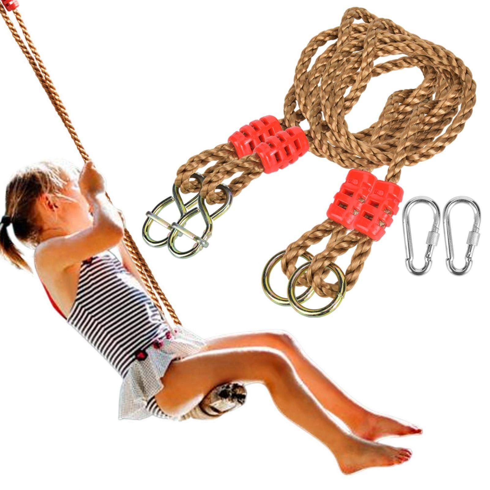 Corda Di Prolunga Per Altalena Da Giardino 1,8 M, 300 Kg | Kit Con Corda E Fibbie Per Amaca E Altalena