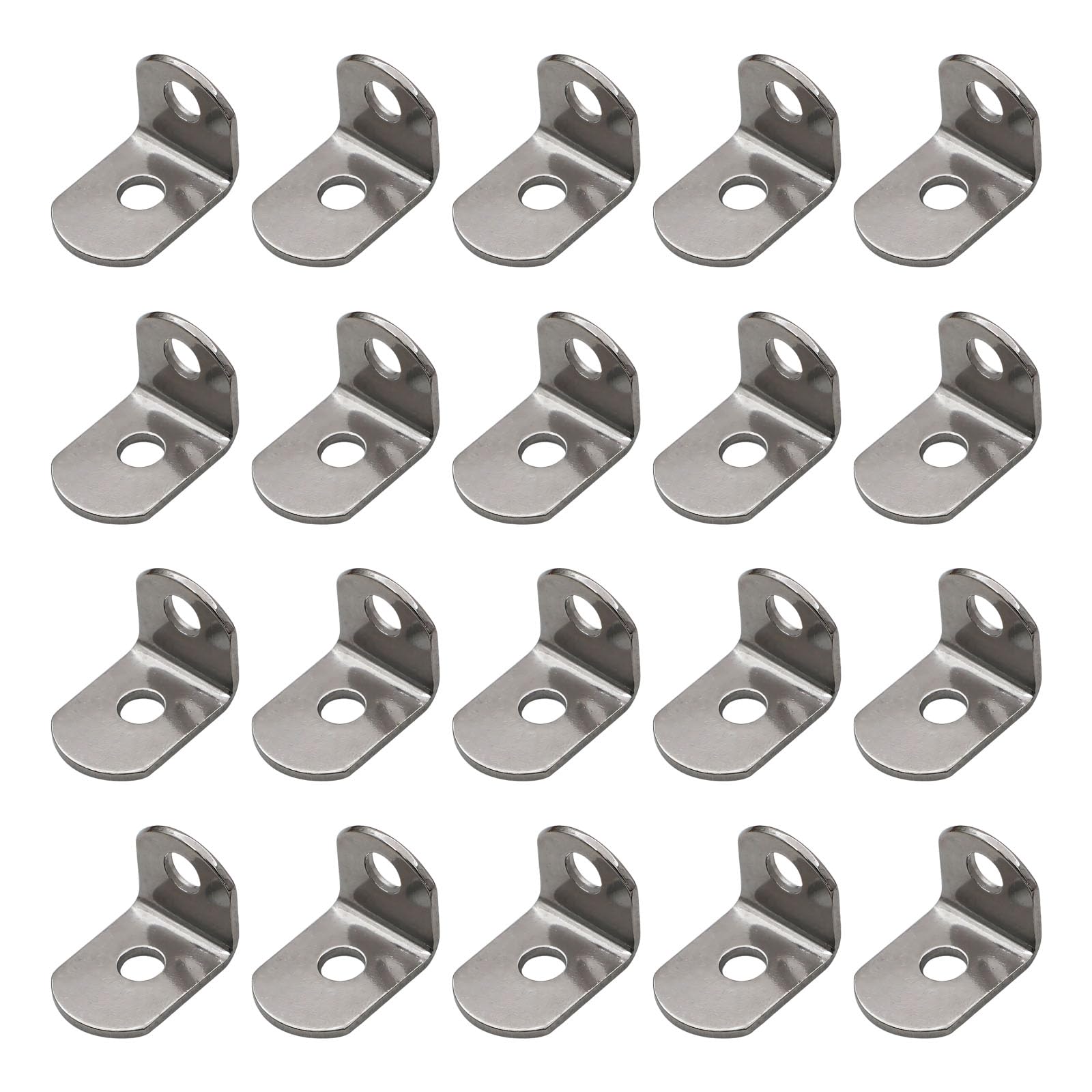 20Pcs Stainless Steel Corner Brace Replacement L Shaped Angles Brackets Wood Board Connector for Shelves Joint Bracket Fastener
