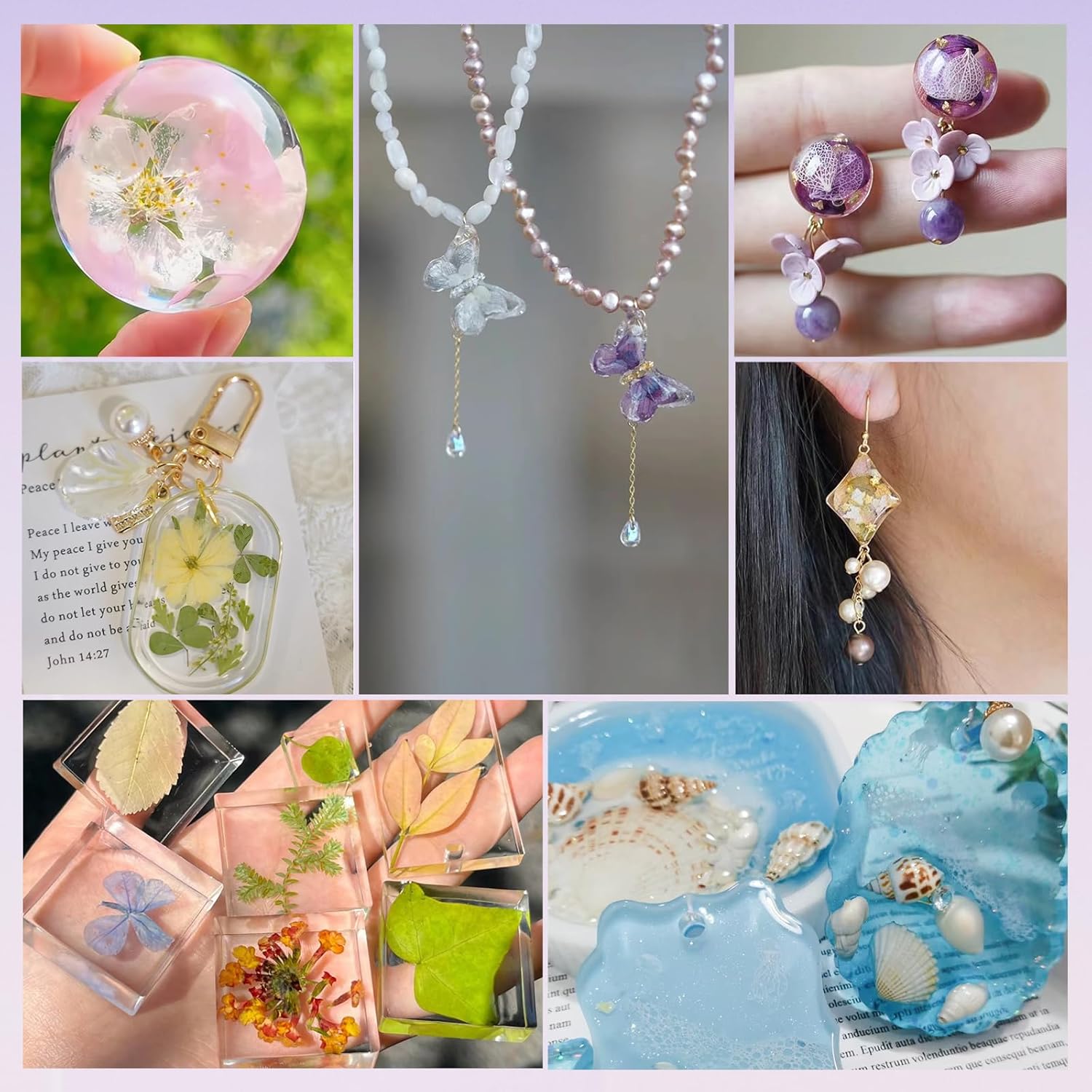 VidaRosa VIDA ROSA UV Resin 1kg Fastest Curing, No Yellowing Superb Transparency, Ultraviolet Solar Curing Resin Glue for Molds Jewelry Making Pendants Earrings Bracelets Crafts DIY