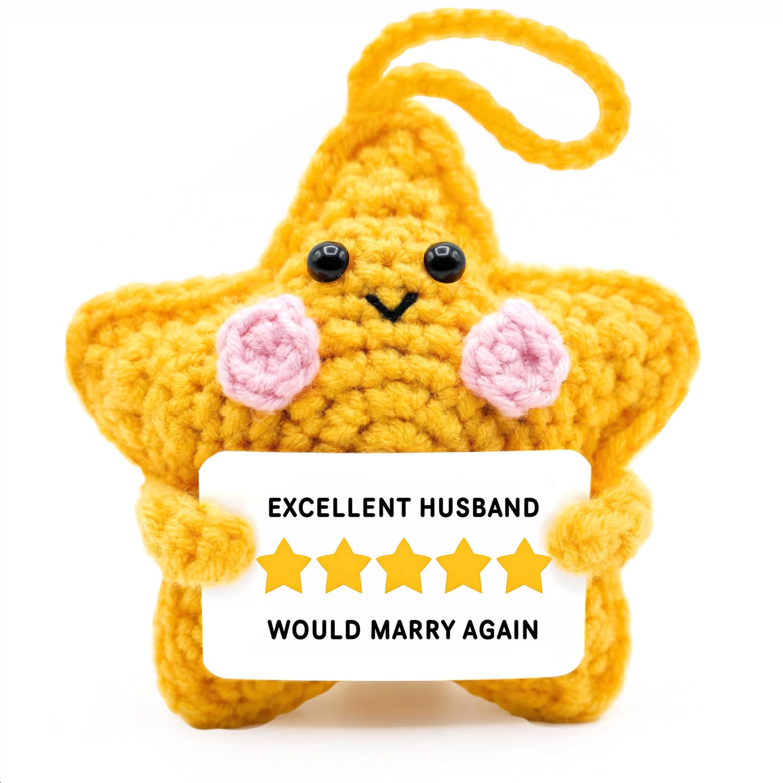 Gifts for Husband, Handmade Crochet Star, Husband Birthday Gifts, Christmas Valentines Gifts for Him Men, I Love You, Presents For Valentine's Day Christmas Birthday
