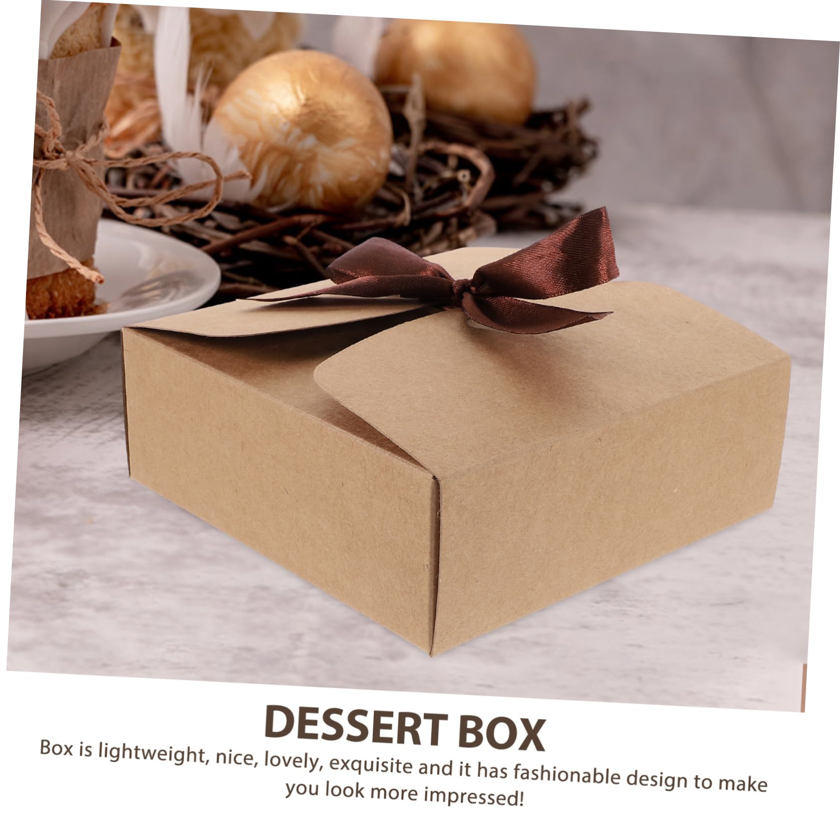 Mobestech Scatole Multifunzionali in Carta Kraft 20 Pezzi 14x14x5 Cm, Scatole Portatili per Imballaggio Regalo e Bomboniere, Contenitori Decorativi per Matrimoni, Proposte Damigelle