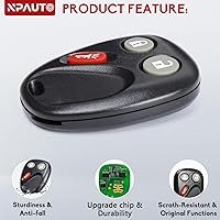 Vista 4 de NPAUTO Llave con mando a distancia Compatible con Chevy Trailblazer GMC Envoy 2002 2003 2004 2005 2006 2007 2008 2009, Buick Rainier 04-07, Isuzu