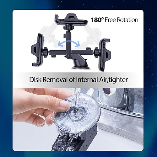 Miniatura 6 de Soporte 3 en 1 para teléfono de automóvil, potente soporte de teléfono de succión para salpicadero de automóvil, parabrisas de ventilación de aire,