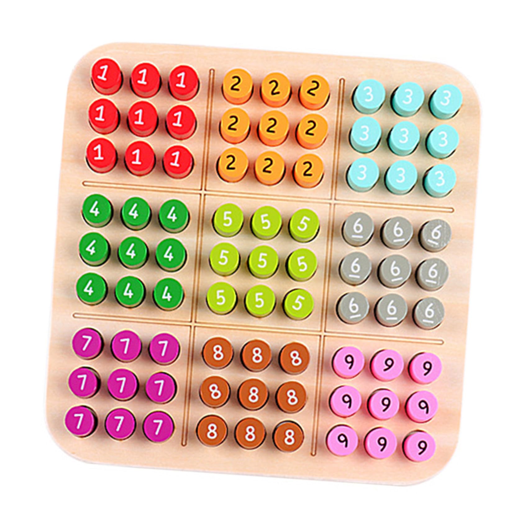Juguete de Sudoku de Madera 1 Juego Educativo para Niños Decoracion Colegio