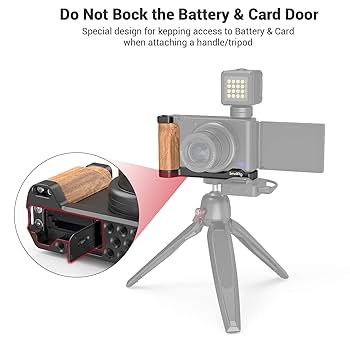 Amazon.com : SMALLRIG L-Shape Bracket Wooden Grip with Cold
