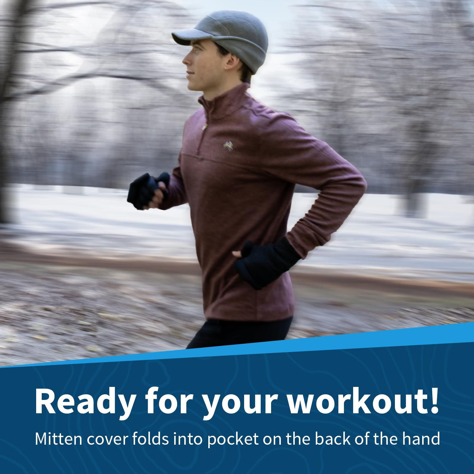 TrailHeads Manoplas convertibles aisladas para hombre - Manoplas de