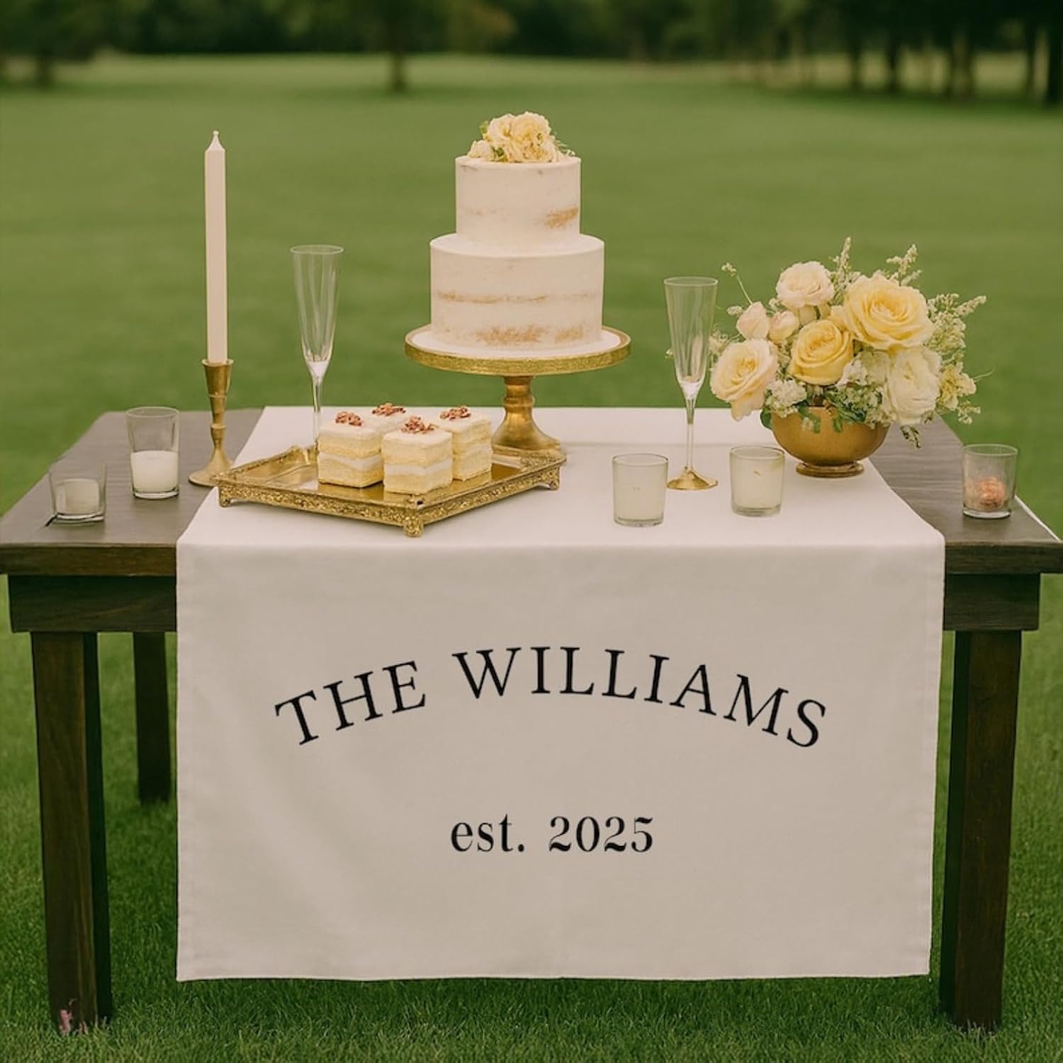 Custom Wedding Table Sign,linen Last Name Sign,Personalised Table,Wedding Fabric Banner,Bridal Dinner Tables Signs,Birthday gift (56"x118"bx300cm)