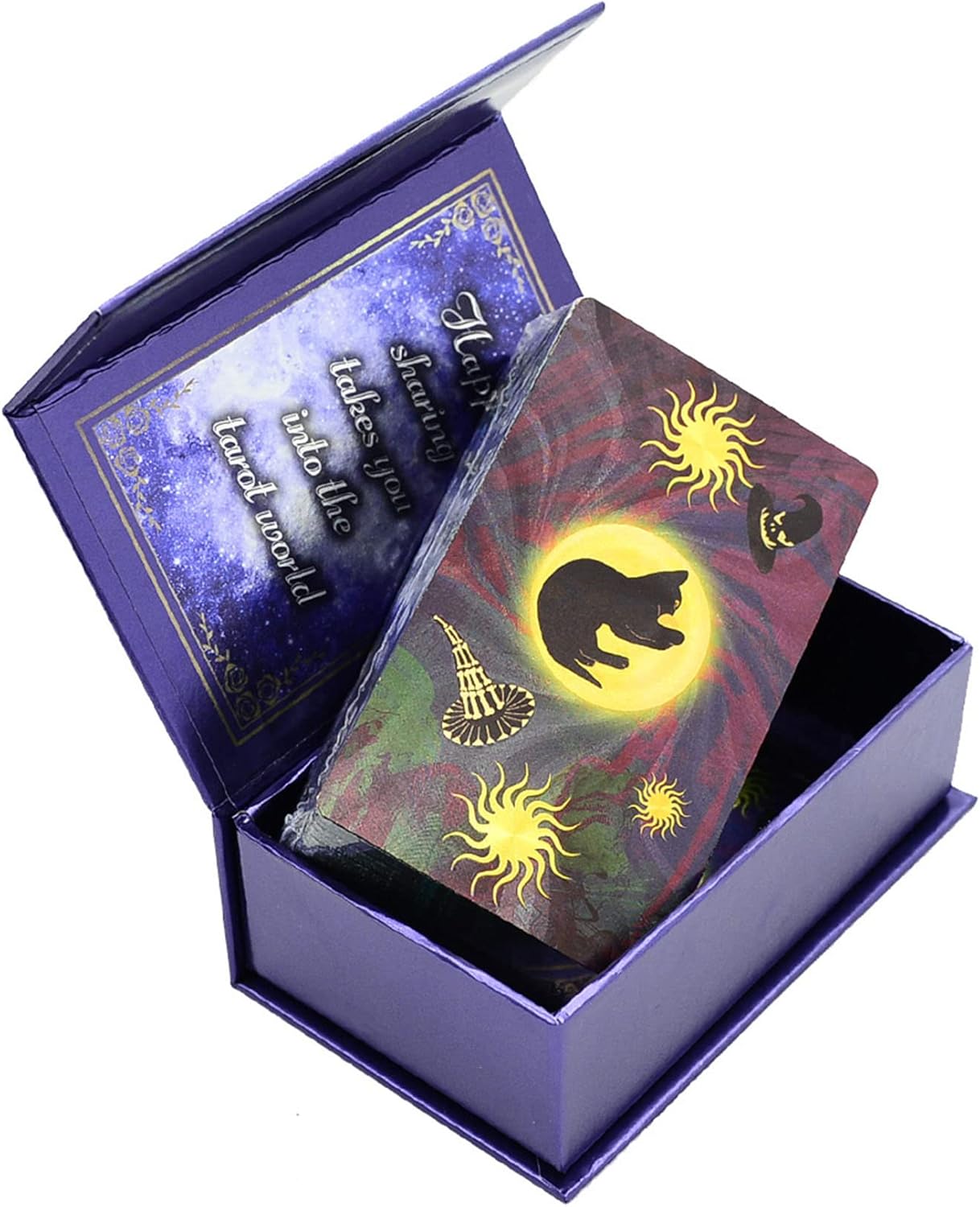 Tarot Cards for Beginners,Gold Foil Waterproof Cards, with Guidebook Fortune Teller Game Set for Family Reunion Expert Reader for Christmas Birthday, Red