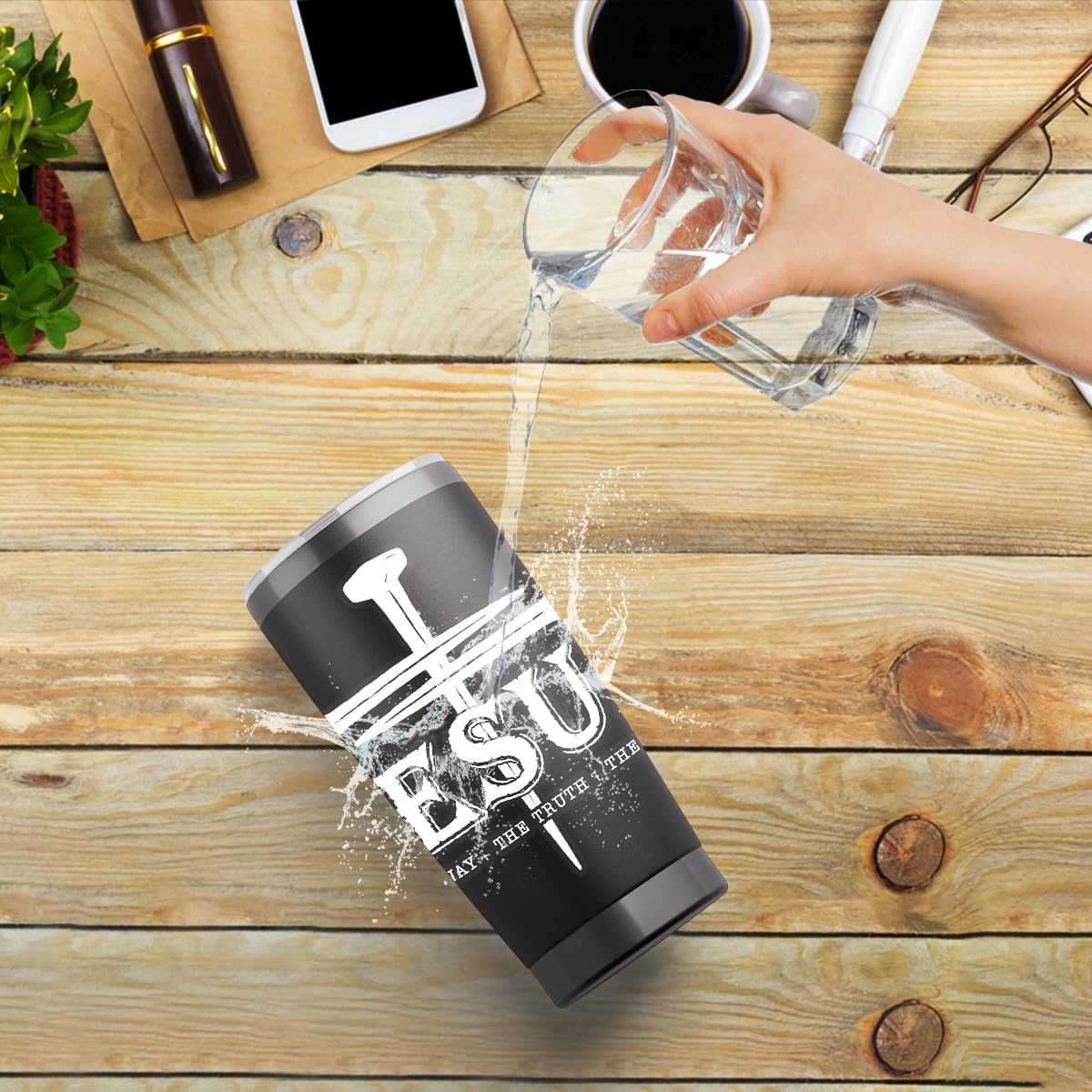 Premium Jesus The Way The Truth The Life Car Decal – Premium Christian Cross Sticker, Faith Vinyl Decal for Car, Truck, Laptop, Christian Gift – Size 6x6 Inches (V3) - Image 6