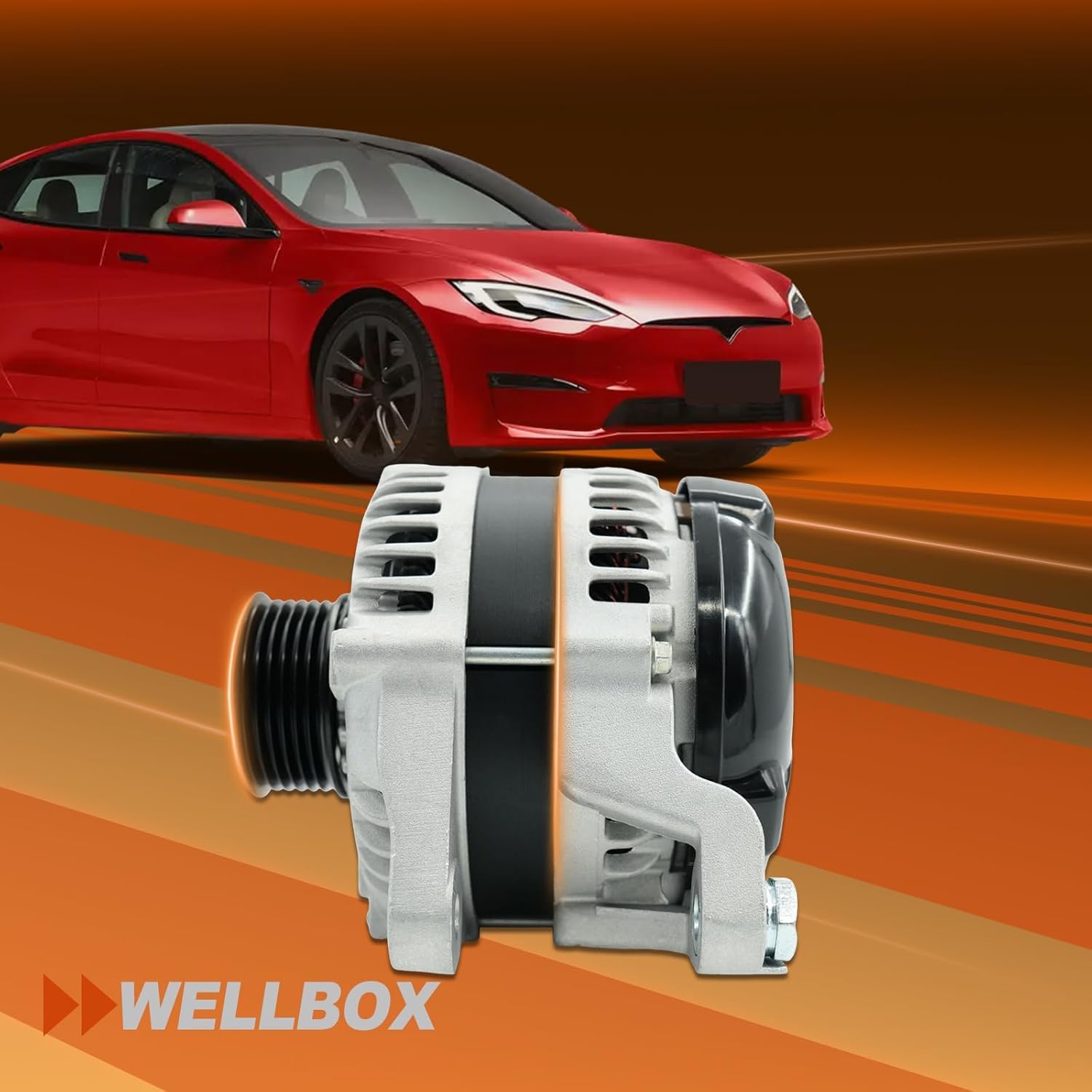 Alternator Compatible with Ford Mustang V6 3.7L 2011-2014, 12V 150A High Output 150Amp 6-Groove Pulley, OE 11623N 104210-2970 90295798​ BR3T-10300-EC