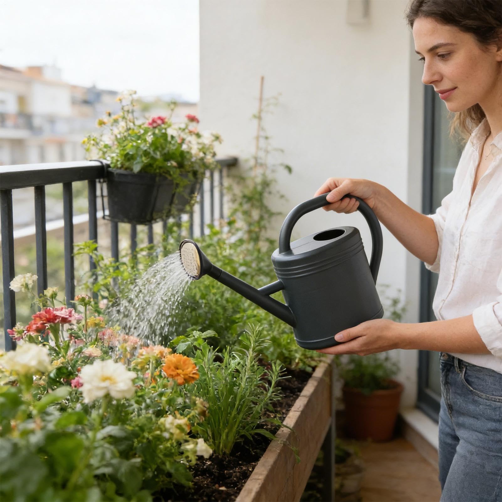 Blumen Gießkanne 3L Mit Tragbarer Und Abnehmbarer Langer Tülle Für | Indoor Gießkanne Für Zuhause Für Draußen, Haus, Weihnachten, Terrasse, , Rasen, Gartengestaltung, Hinterhof, Inne