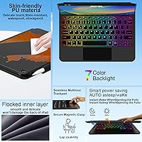Vista 5 de Funda con teclado magnético mágico para iPad de 9ª generación con teclado para iPad 10.2 de 9ª/8ª/7ª generación y Air 3, Pro 10.5, trackpad