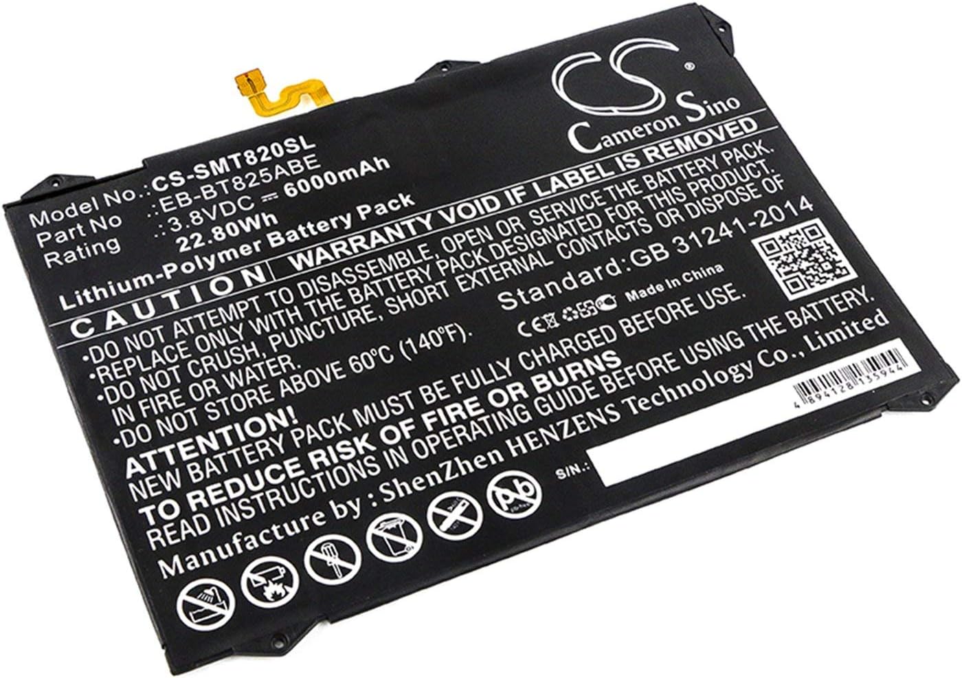 VI VINTRONS Battery for Samsung Galaxy Tab S3 9.7, Galaxy Tab S3 9.7 XLTE, SM-T820,
