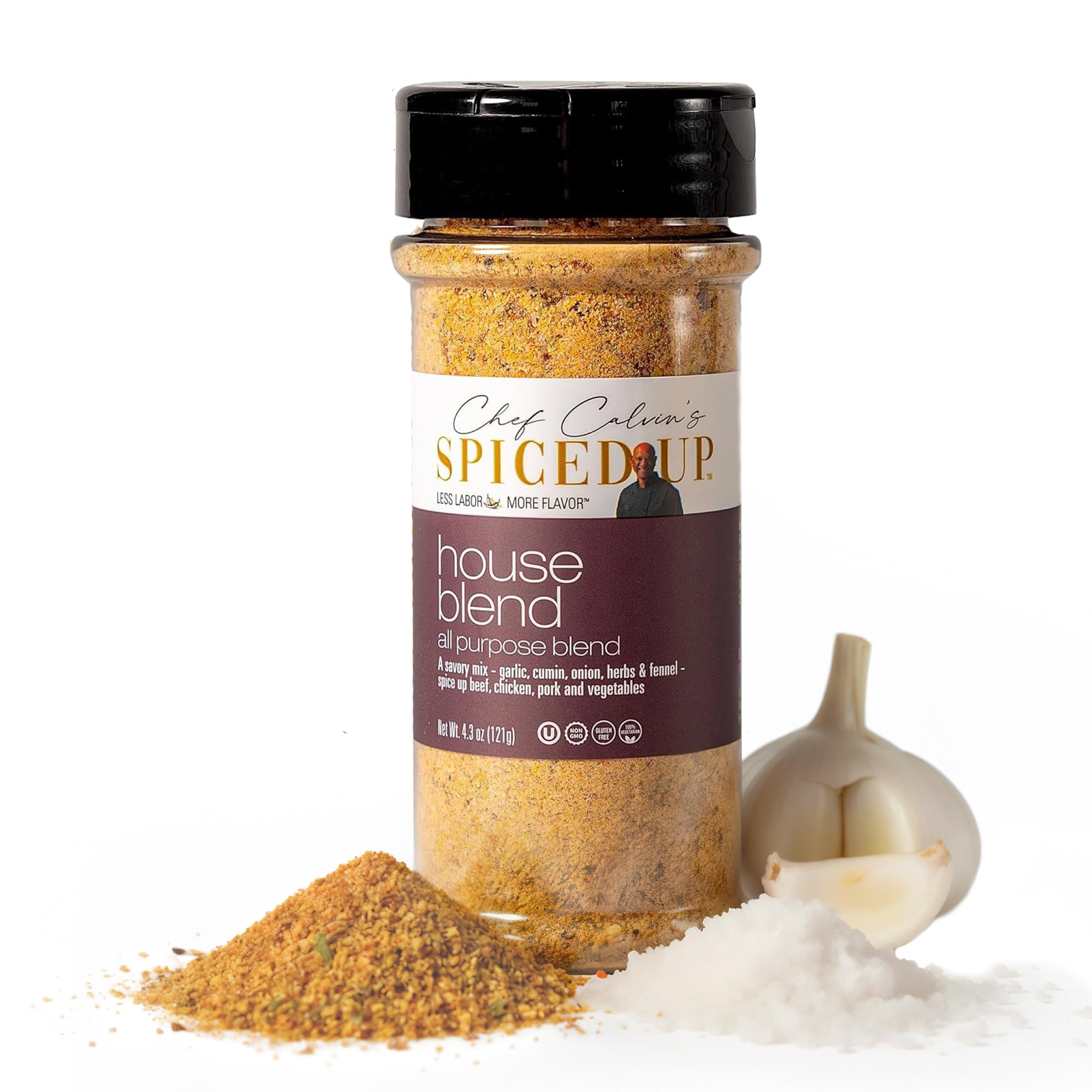 Spiced Up House Blend All Purpose Seasoning for Grilling & Cooking, Mix Spices for Roasting Chicken & Ribs | Bold, Smoky & Savory Flavor - Kosher, Non-GMO, Vegan, Gluten-Free Rub for Daily Use, 4.3 Oz