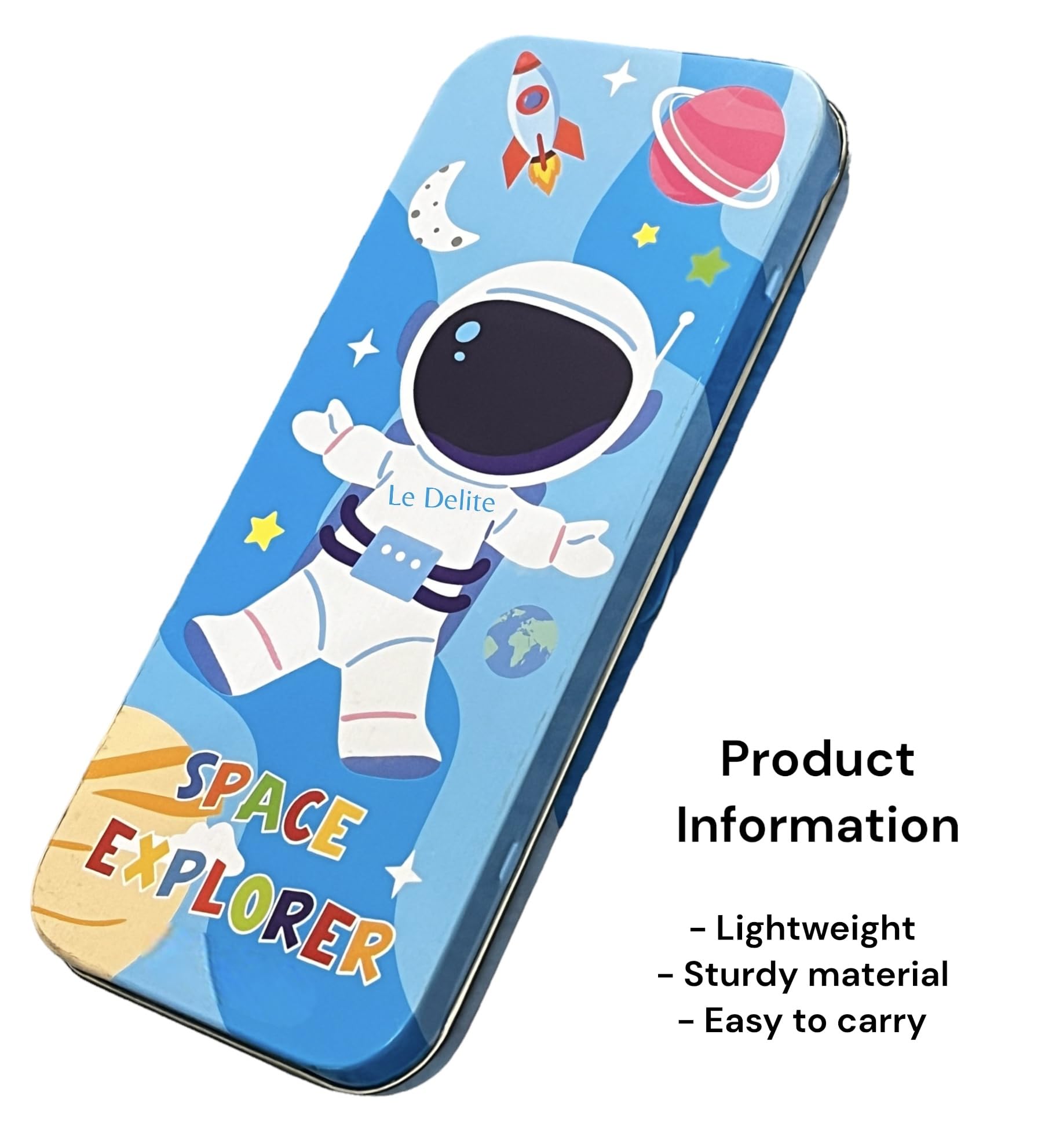 TOOYEP 9 in 1 Space Astronaut rakhi Gift Combo Set For boys Kids cute stylish Gift box Stationery Set Age 6-8 Years 10-12 Year I Diary, Stickers, pen, pencil case, badge, Eraser, watch & colors 4