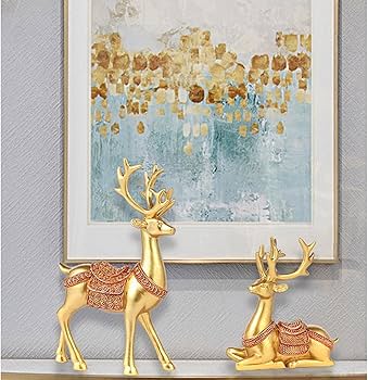 Amazon.co.jp: 鹿の置物 風水 金運アップ 財運 招財 厄除け お守り