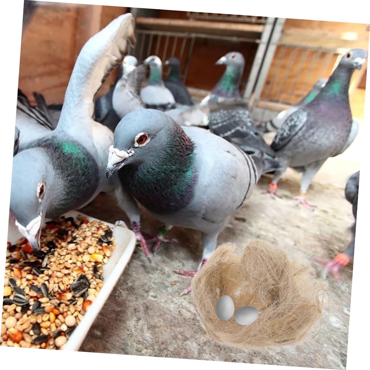 GRIRIW 2Packs Natural Bird Nesting Material for Indoor Outdoor Use Soft Comfortable Bedding for Parrots Hummingbirds Animals Jute