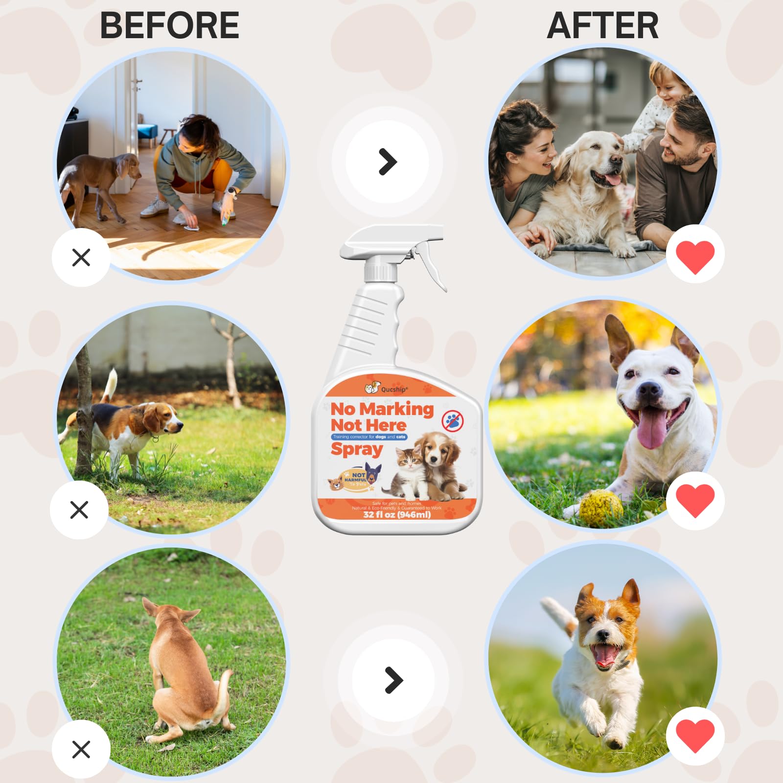 Hundespray für Möbel, Teppich, Gras, 910 ml