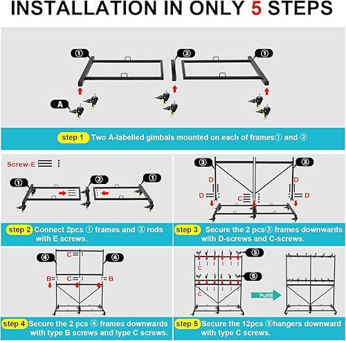 Miniatura 6 de Carrito de silla plegable resistente con estante de almacenamiento  Ruedas de bloqueo y diseño de ahorro de espacio para 84 sillas apilables
