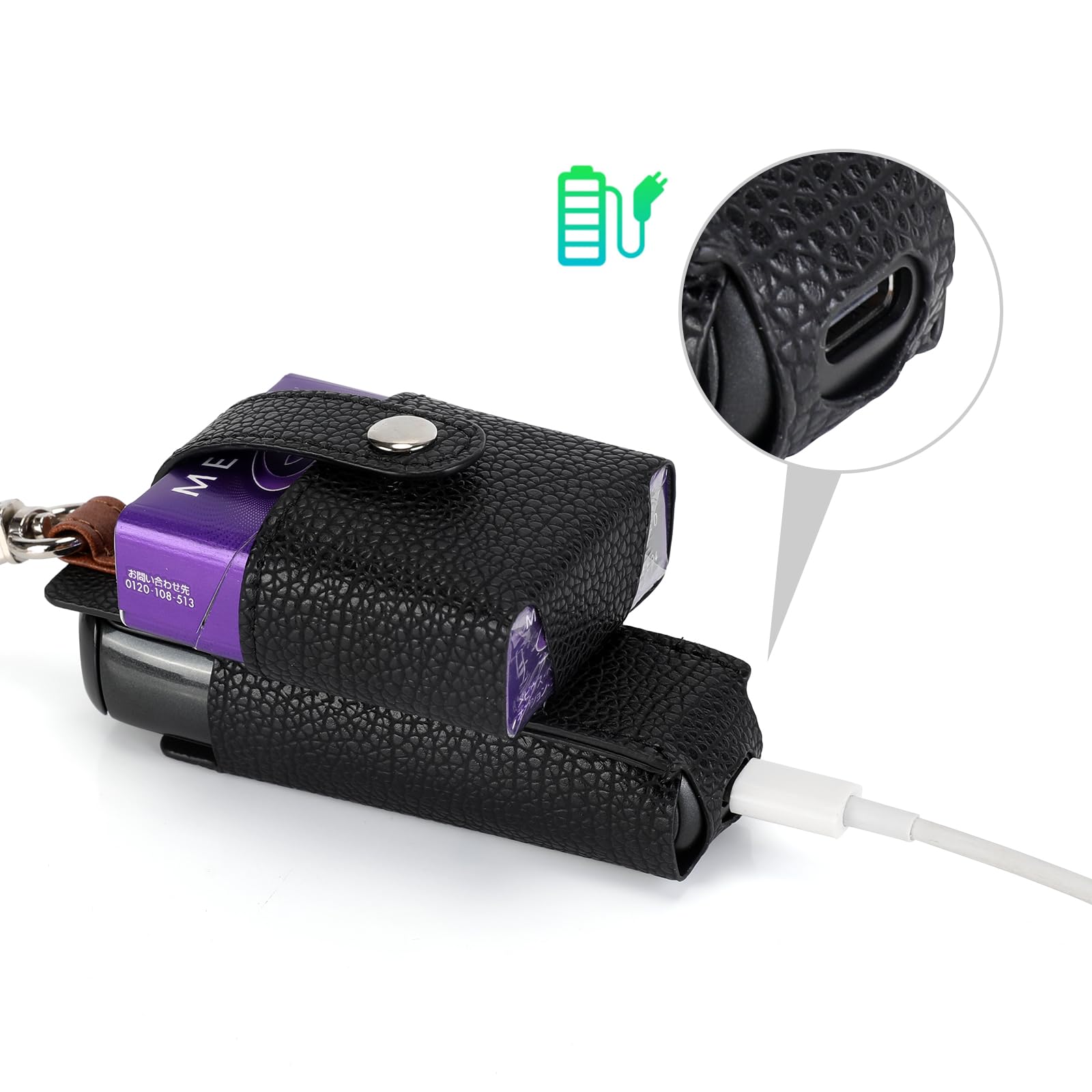 Amazon | プルーム オーラ レザーケース、本体・カートリッジ収納可能