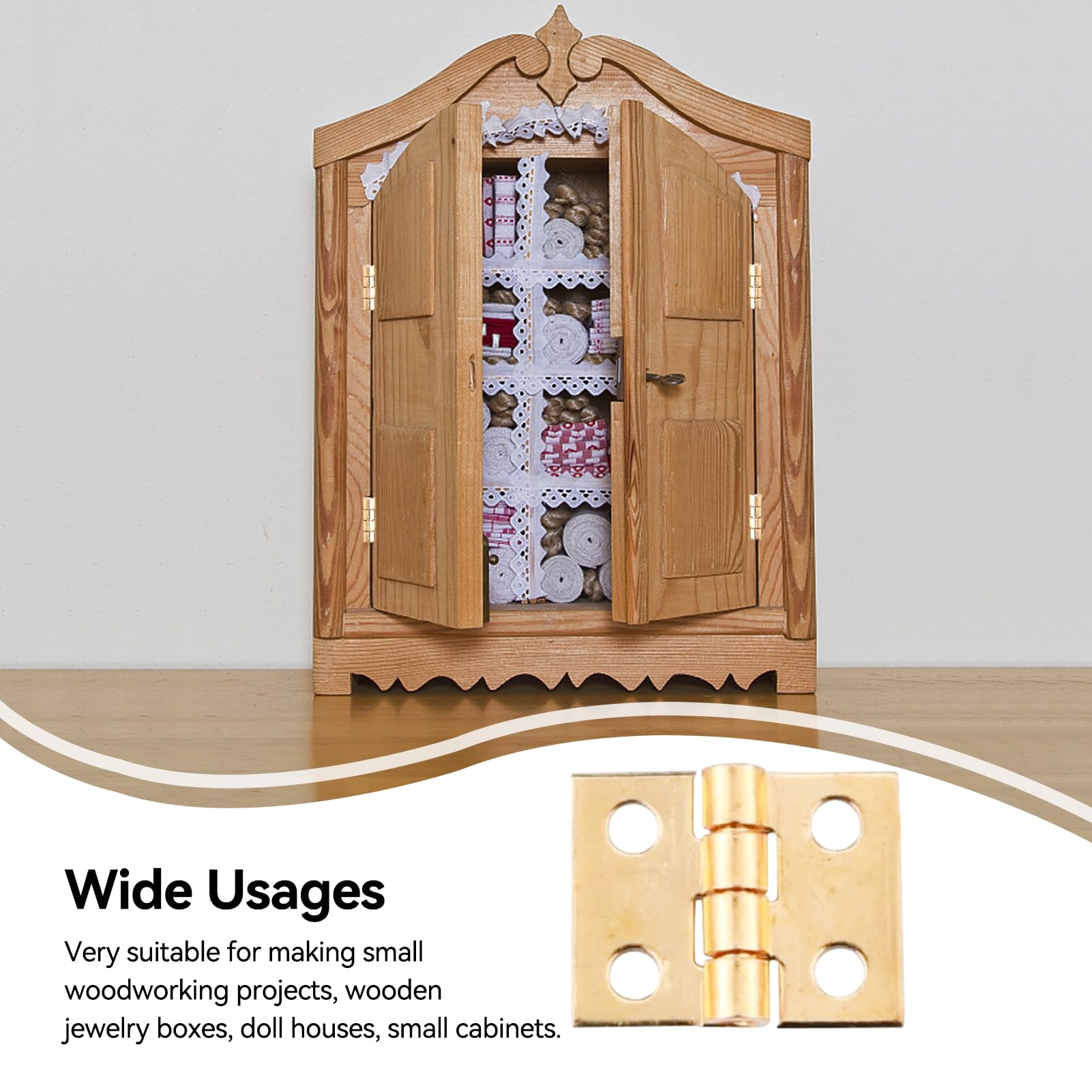 Petite Charniere Pour Boite En Bois 60Pcs Charniere Miniature Mini Charnières Laiton Mini Charnières Pour Miniature Petites Charnière Compas