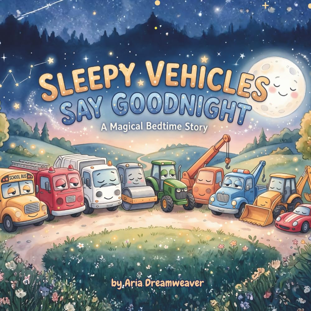 Sleepy Vehicles Say Goodnight: A 5-Minute Bedtime Story for Toddlers Ages 1–3
