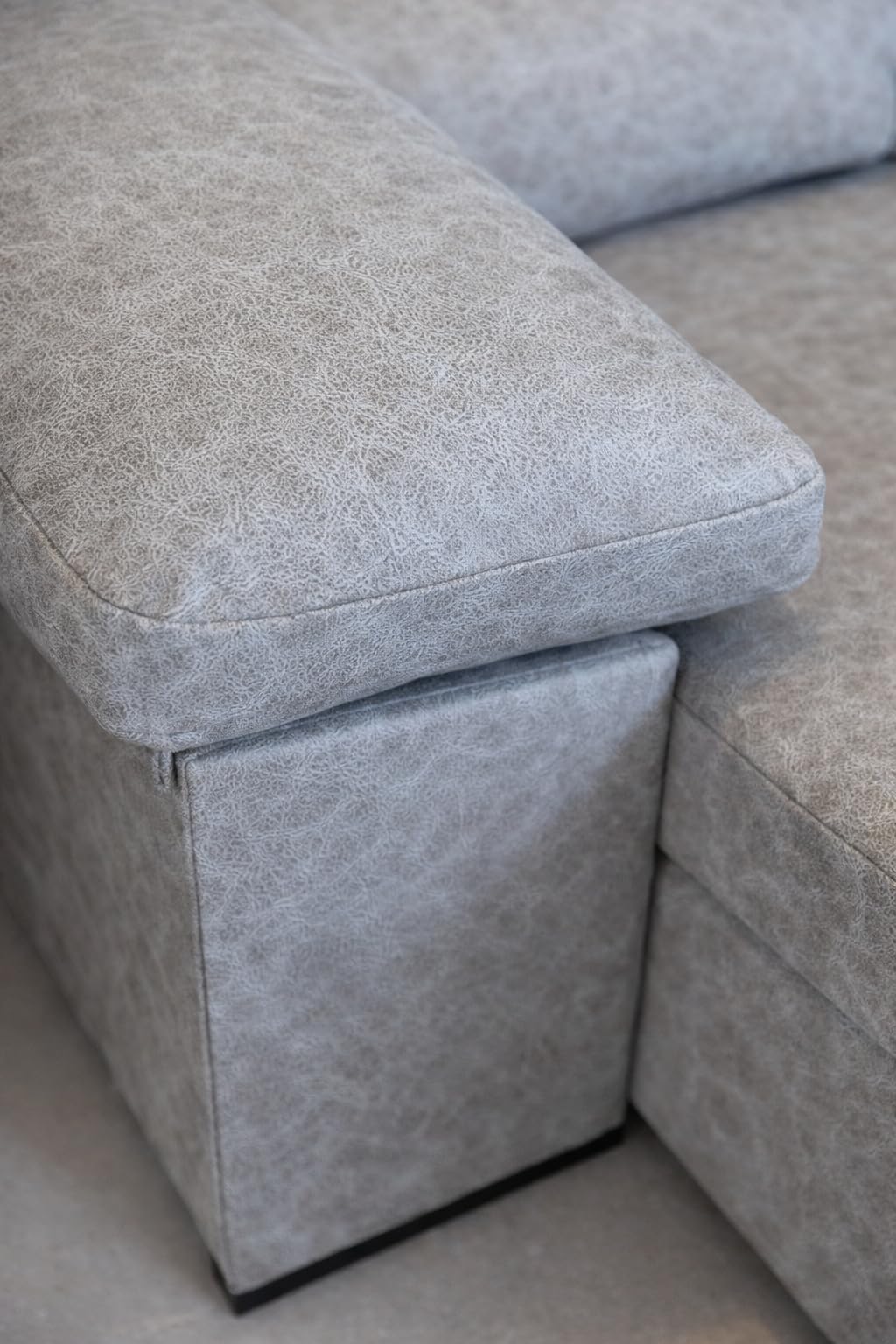 DUPI Sofá Chaiselongue Sleep Pro | Arcón Reversible Izquierda/Derecha | 265x96x148 cm | Gris