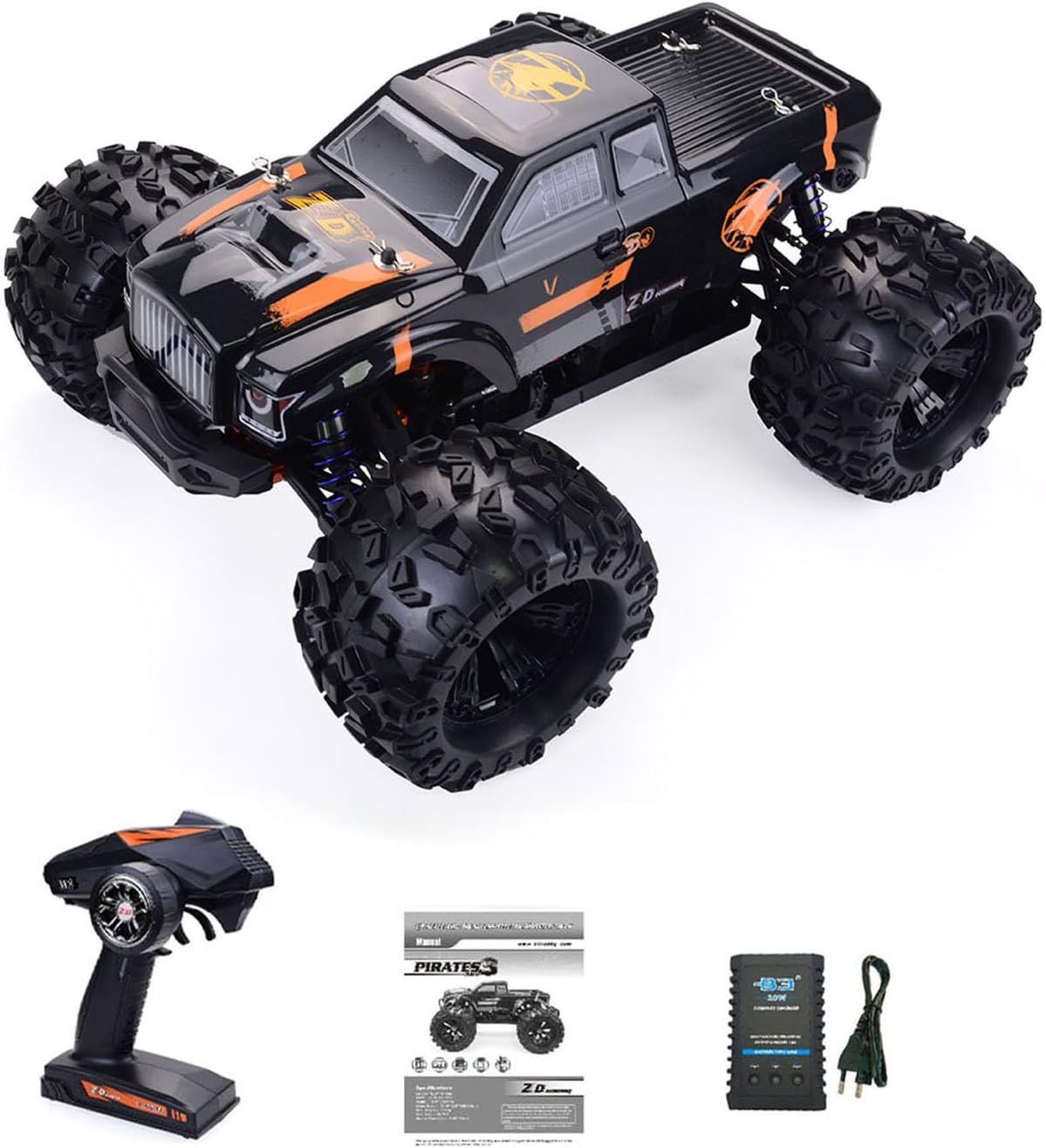 TOUCAN RC HOBBY 1:8 Racing 9116 V4 RC Racing Car 90km/h 4 * 4 Remote Control Monster Truck MT8 Pirates3 Wheelie Bar 15KG Servo No Lights Sounds for Ages 14+