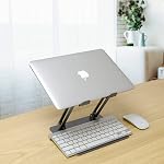 SHOPPINGALL Support pour ordinateur portable réglable et pliable, ergonomie et portable en aluminium Ordinateur portable et tablettes Riser pour bureau, convient à tous les ordinateurs portables et les carnets de notes et tablettes jusqu'à 17 1 cm - SA-LS3-Black