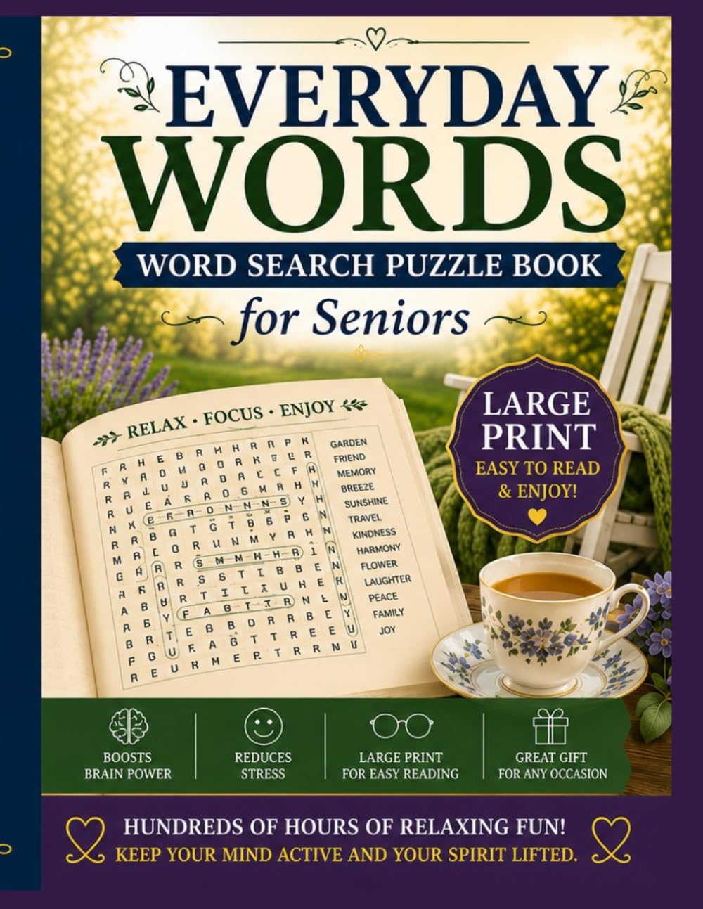 Everyday Words Word Search Puzzle Book for Seniors