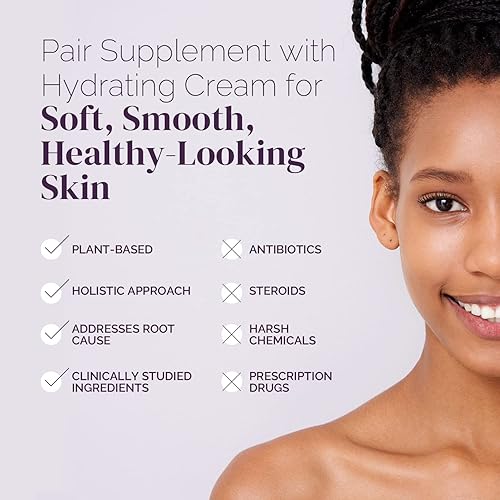 Miniatura 6 de Puriya Paquete de piel ultra hidratante, crema ultra hidratante y suplemento para la piel, dúo hidratante y fortalecedor a base de plantas, apoya la