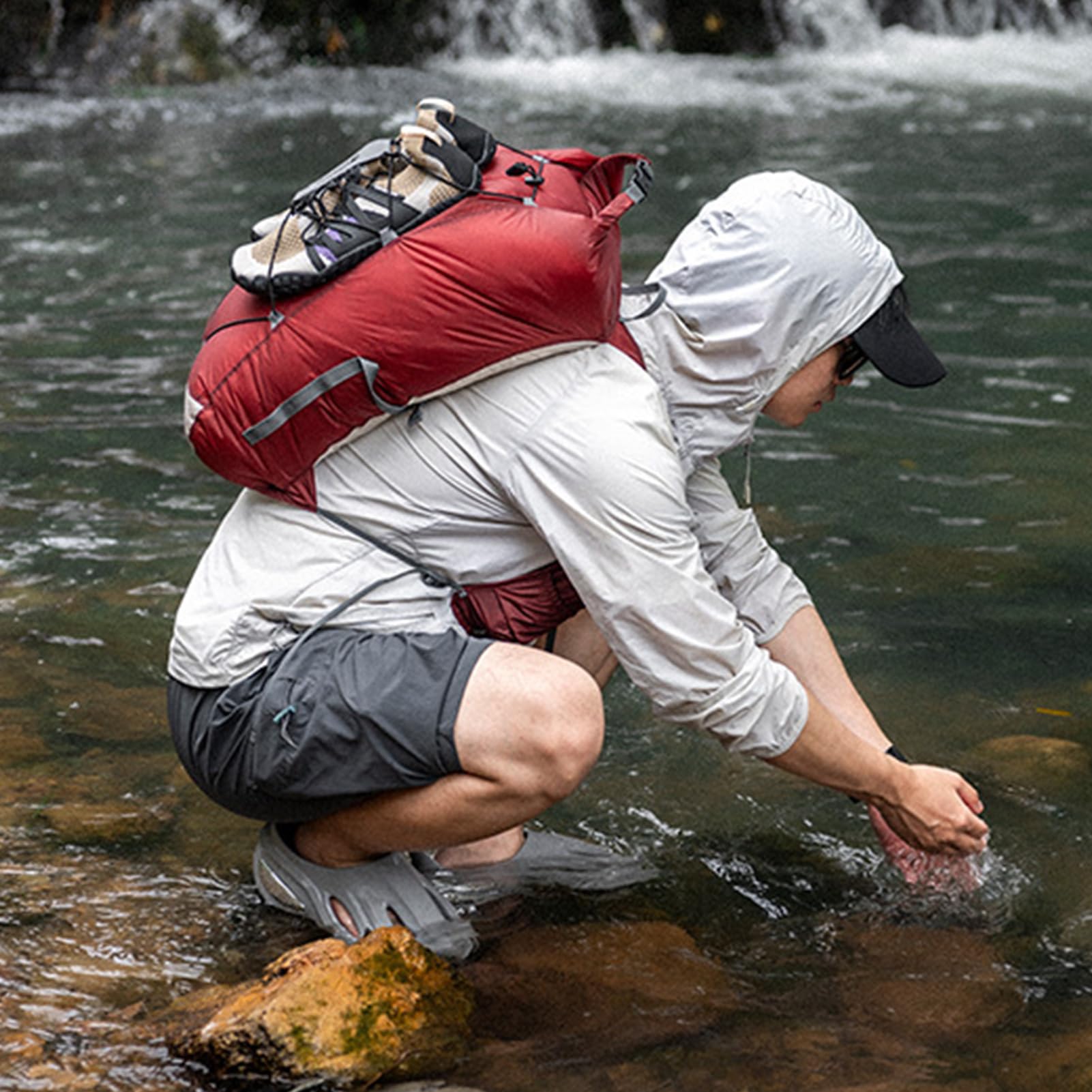 Plecak turystyczny, wodoodporny składany pakiet 26 l, lekki plecak podróżny, torba outdoorowa, dla mężczyzn i kobiet, wędkowanie, trekking, wspinaczka, kemping, sport, bieganie, polowanie, przygoda