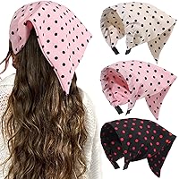 Vista 13 de HAIMEIKANG Diademas florales para mujer, bandanas bohemias para el cabello, bufanda, pañuelo triangular, bandas para el cabello de color sólido
