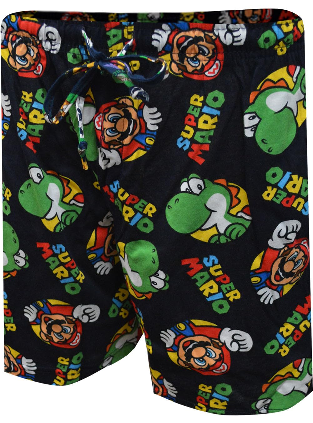 MJC Mens Nintendo Super Mario Brothers Mario and Yoshi Lounge Shorts