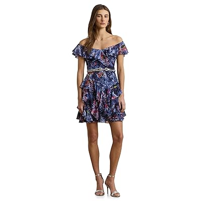 Lauren Ralph Lauren Print Off The Shoulder Cocktail Dress Women