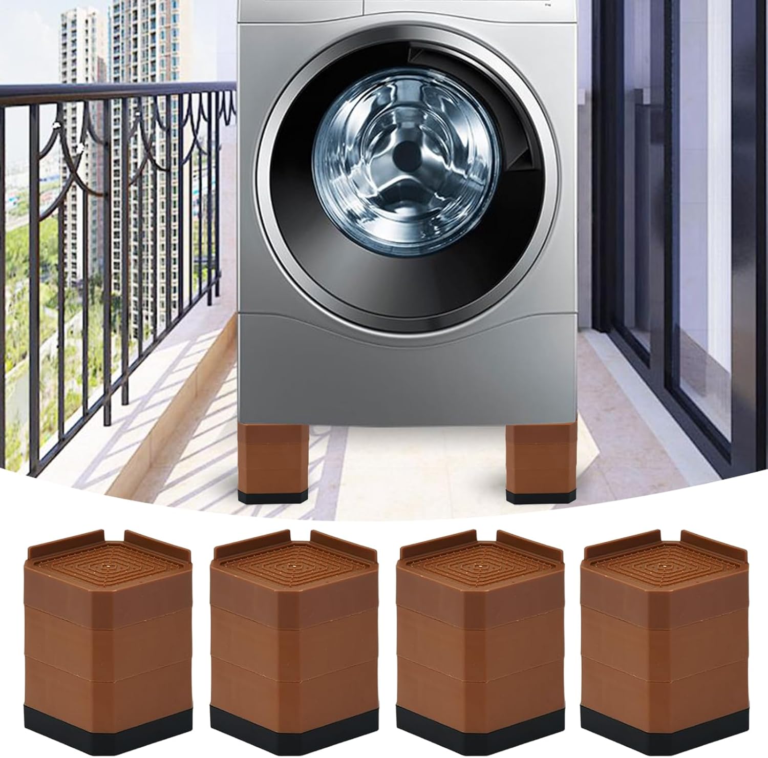 Furniture Risers - Furniture Support Elevation Riser - Fridge Height Extender - for Chair Refrigerator Washing Machine Home Dormitory Bed Couch Bookshelf Table