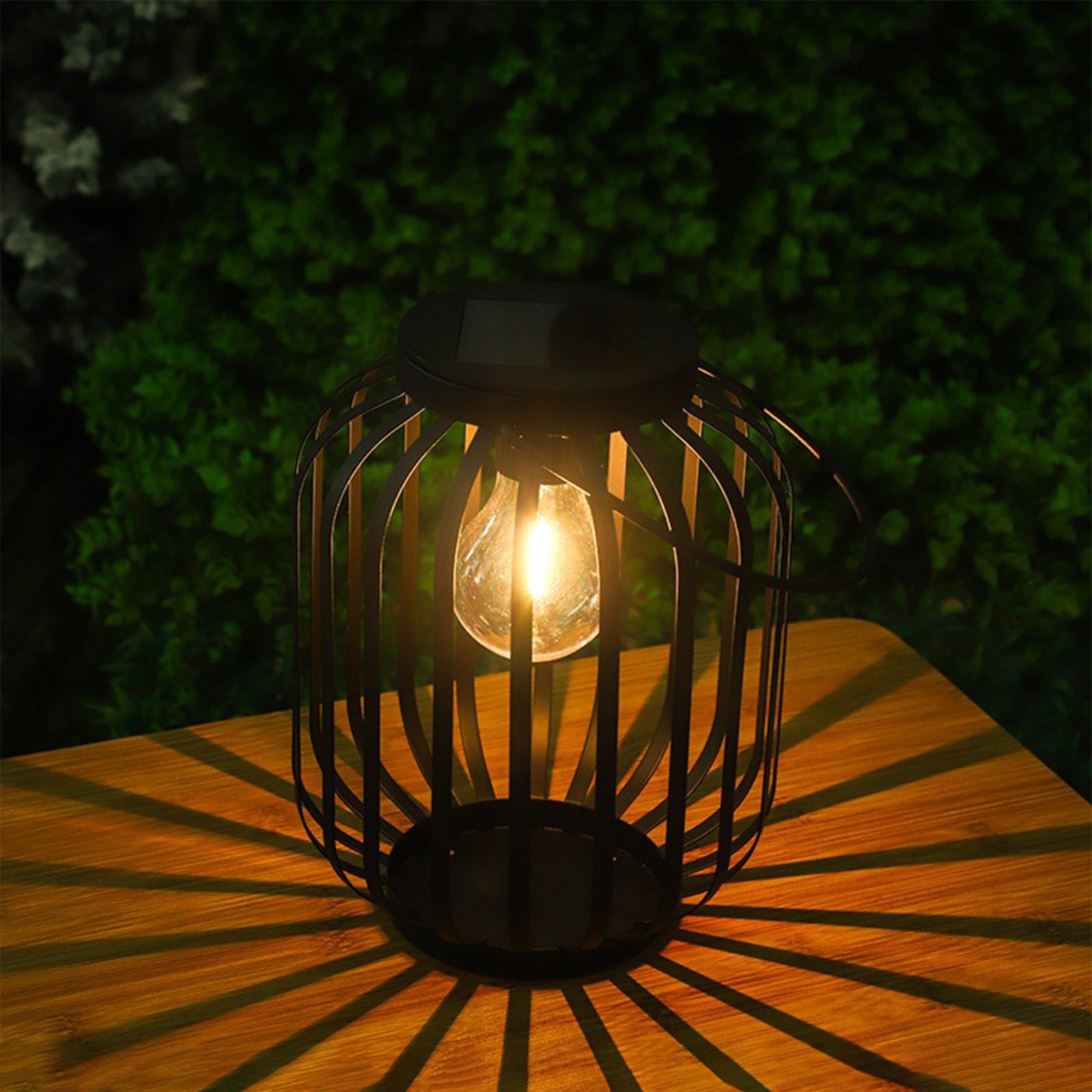 Lanterna con lampada a LED - Alimentata da pannello solare, non sono necessarie batterie, bella luce riflettente esterna in giardino e interno in casa, impermeabile