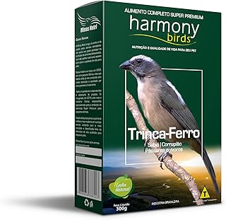 Ração para Trinca Ferro, Pixarro Extrusada Natural (sem corantes) - Harmony Birds SUPER PREMIUM - 300 g