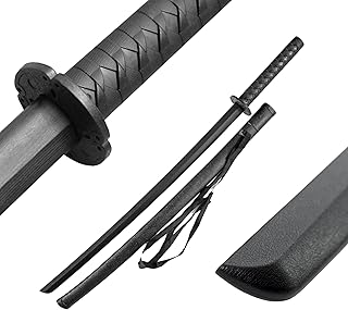 DEPICE Bokken - Set de plástico Duro Saya, 101 cm, 600 g, Iaido, Aikido, Bokuto, Color Negro