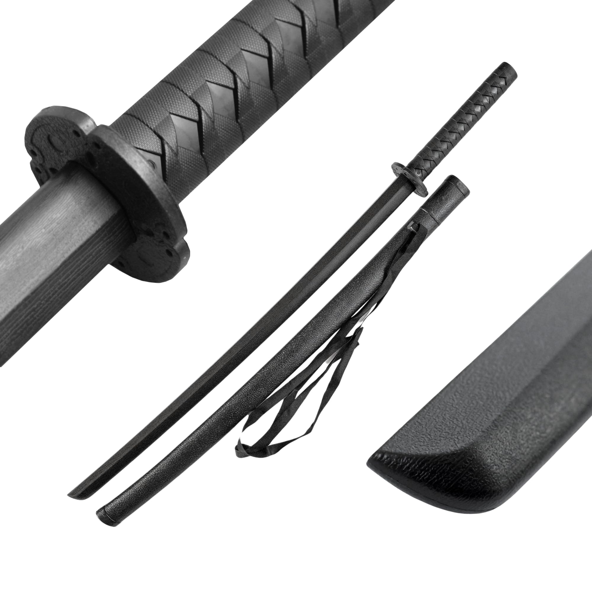 Bokken Set de Plástico Duro Saya 101 cm 600 g Iaido Aikido Bokuto Czarny