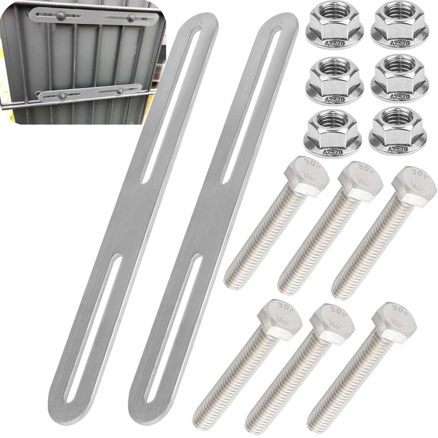 Mailbox Fixing Kit to Fence or Gate (Silver, 360mm) โ image 1