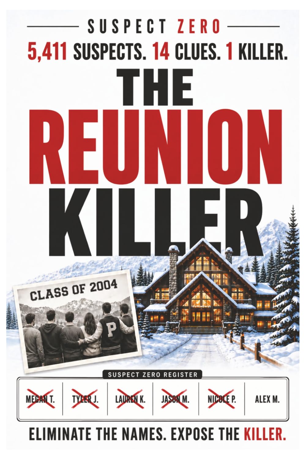 THE REUNION KILLER: An Interactive Name-Elimination Murder Mystery Logic Puzzle for Adults and Teens - Follow the clues and YOU find the killer. PUZZLE LEVEL: MEDIUM (SUSPECT ZERO)