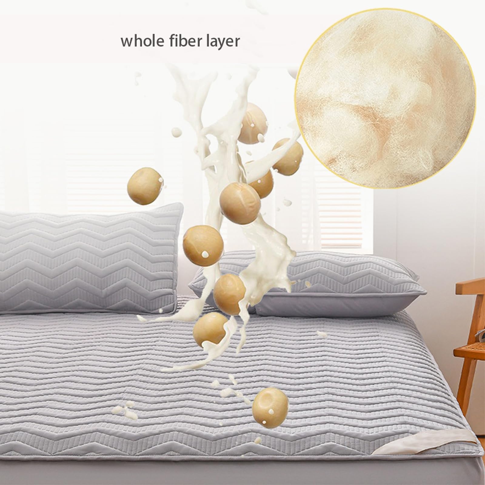 Paquete de 2 fundas de almohada acolchadas de lujo, color azul, con cierre de sobre, para almohadas de 20 x 30 pulgadas, fundas de almohada de microfibra cepillada suave, hipoalergénicas y resistentes