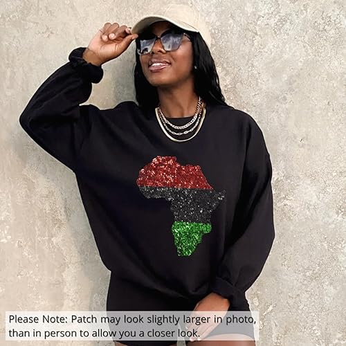 Miniatura 6 de Parche afrocéntrico RGB para planchar con bandera panafricana; Juneteenth, Bandera de Marcus Garvey Unia, rojo, verde y negro, parche de chaqueta de