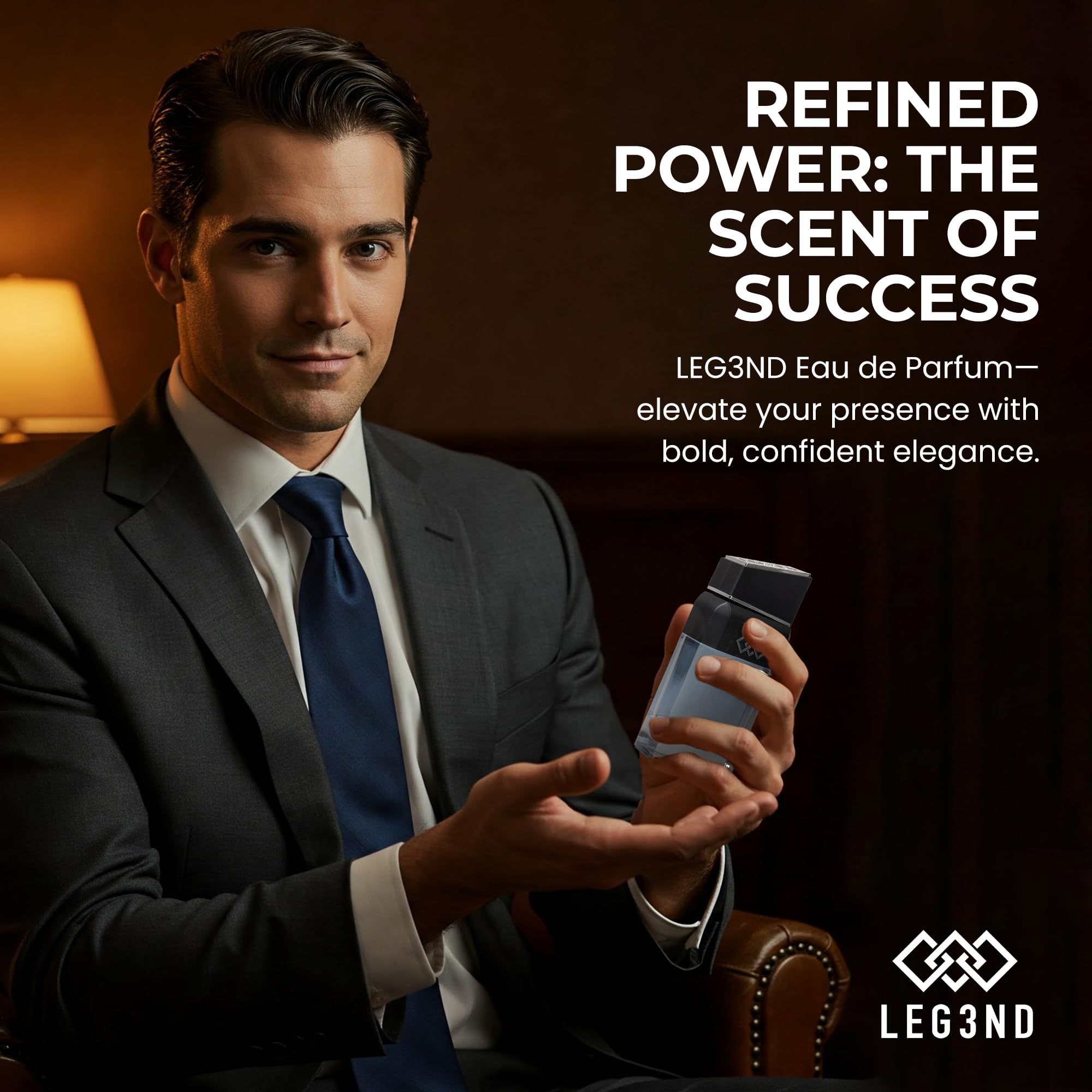 LEG3ND Gift Set - Men's Fragrances Bundle with 3.4oz EDP Spray (Italian Bergamot & Patchouli) + 4.0oz All Over Body Deodorant for Men (Amber & Cedarwood Blend)