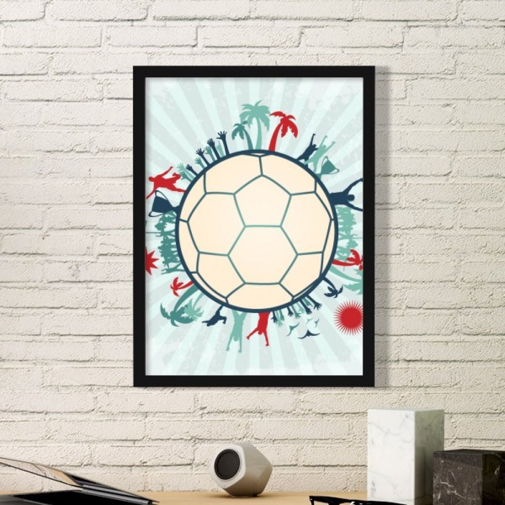 Cadre photo football et stickers muraux sport nature pour habiller une chambre d'ado ou salon