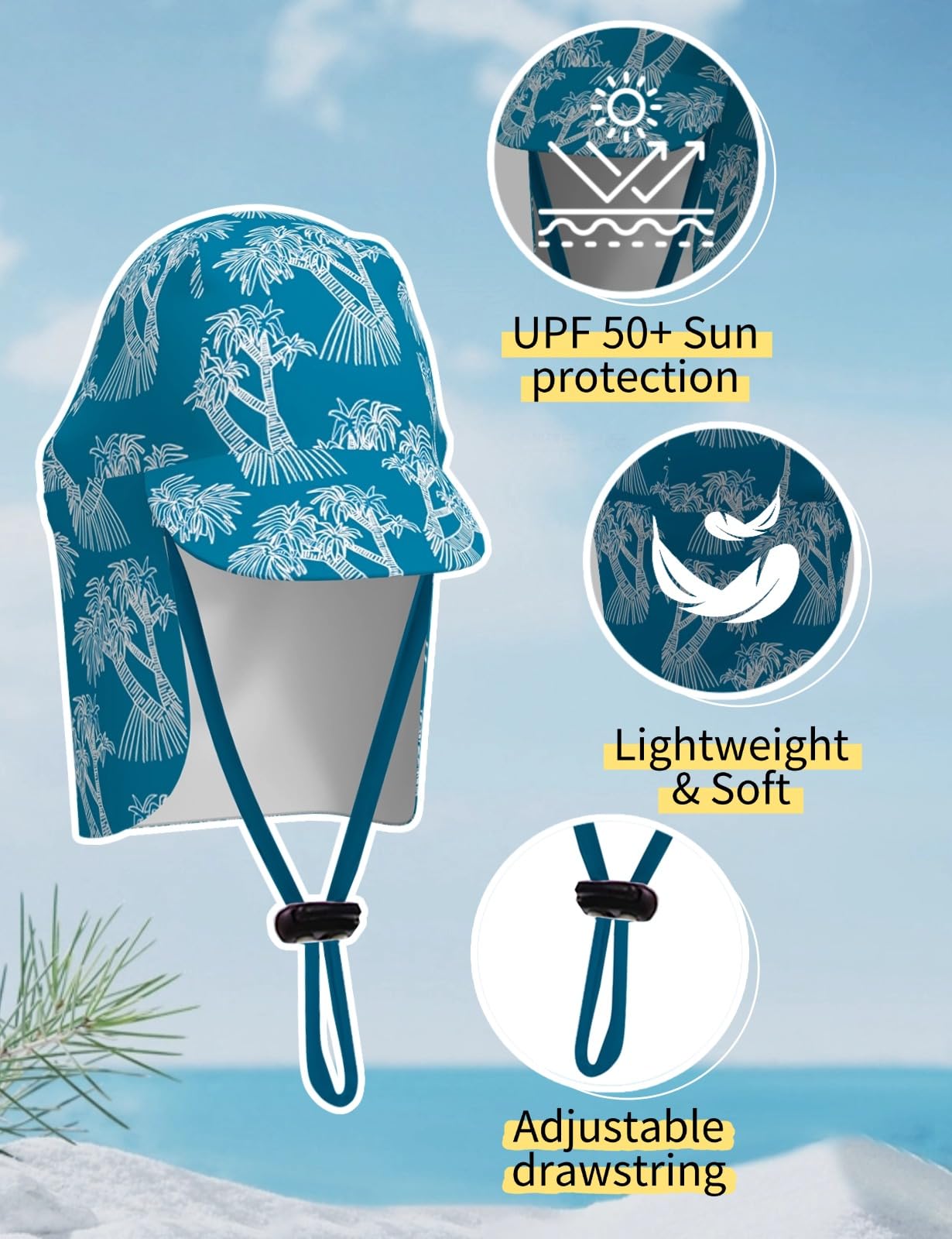 weVSwe Maillot de bain anti-UV pour bébé avec chapeau de soleil, UPF 50+, fermeture éclair, une pièce, pour enfants de 0 à 3 ans - 3
