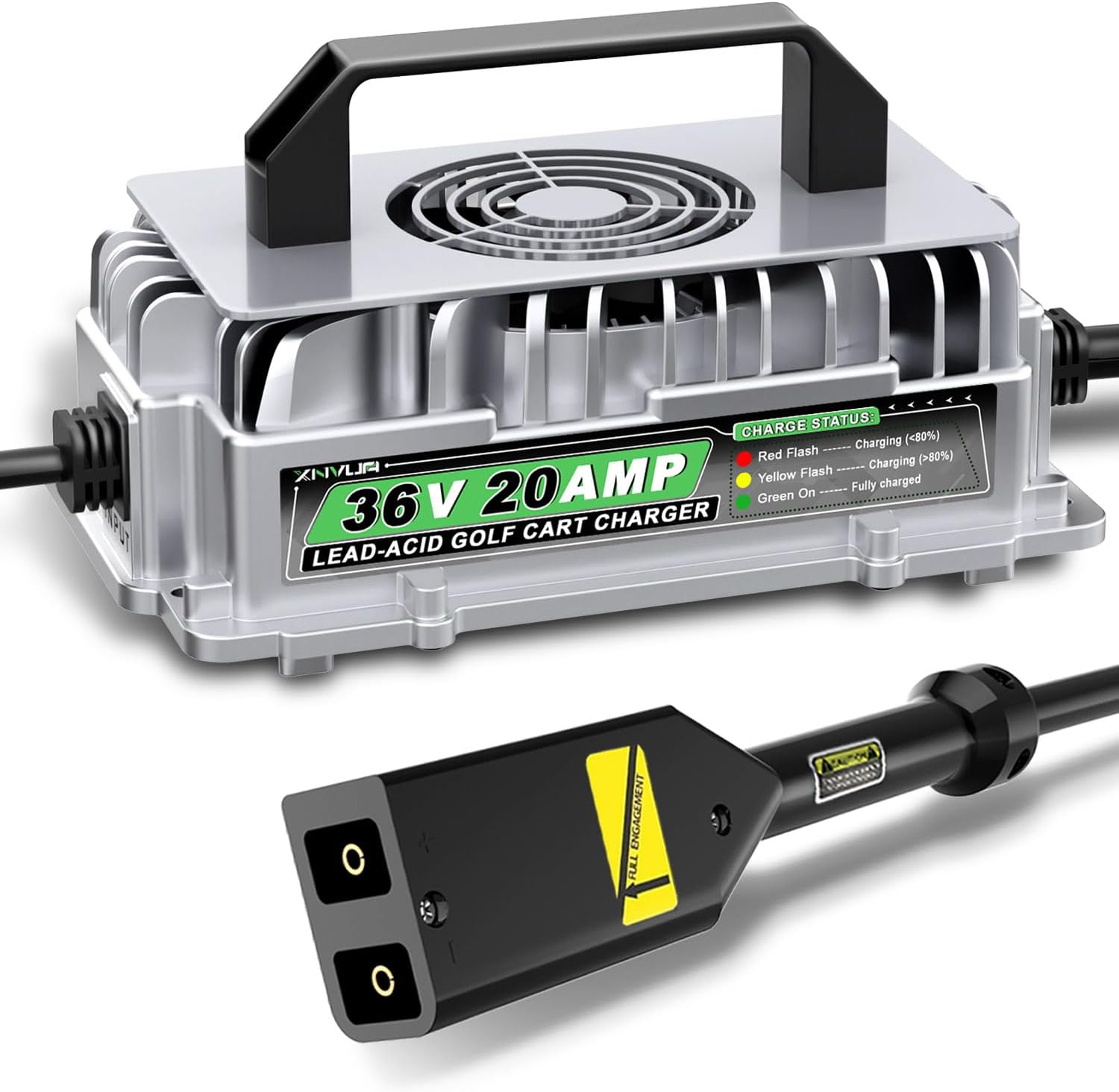 36 Volt 20 AMP Golf Cart Battery Charger for EZGO TXT with D Style Plug for 36V Lead Acid Battery