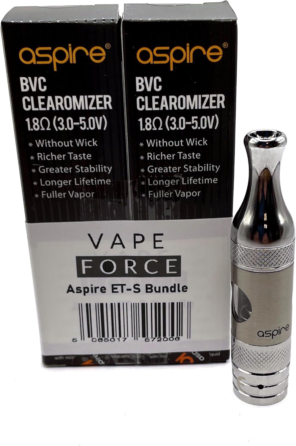 (2Pack) Aspire ETS BVC Clearomizer Vape Tank Glassomizer Atomiser